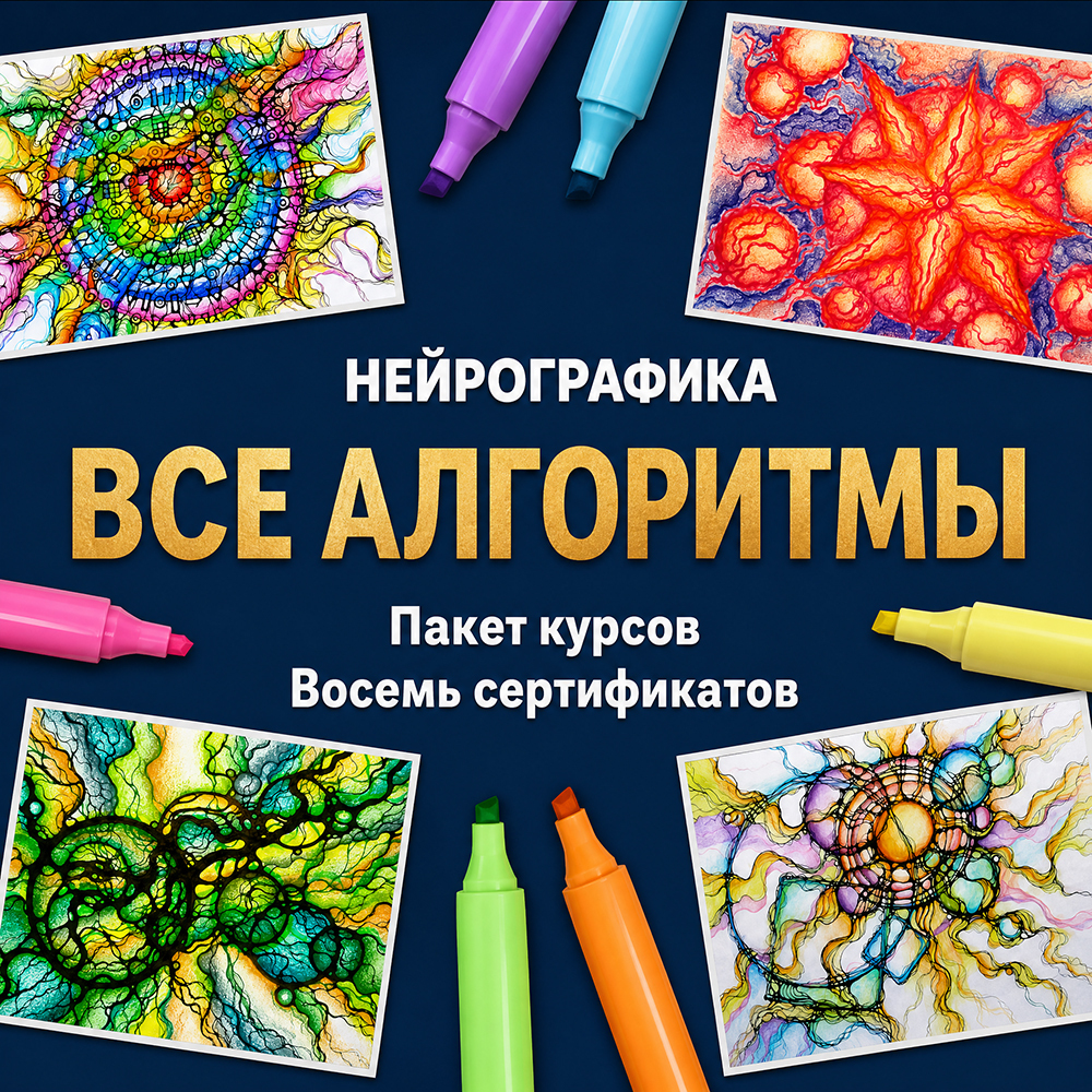 <span style="font-weight: bold;">ДО 30 СЕНТЯБРЯ! ПАКЕТ "ВСЕ АЛГОРИТМЫ НЕЙРОГРАФИКИ" </span>